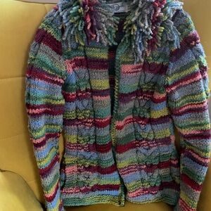 Multicolor unique Knit Women's Sweater